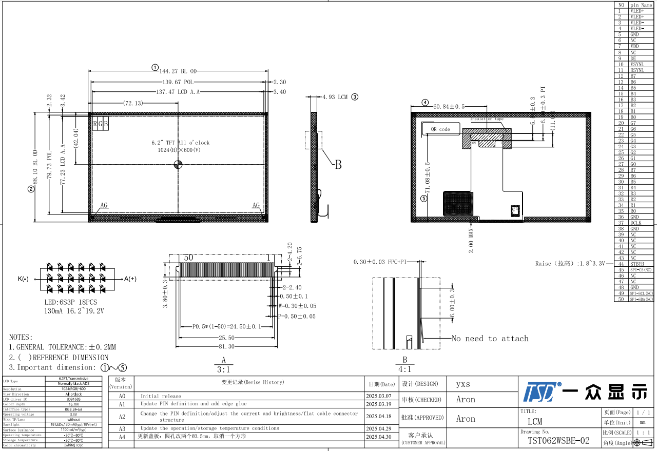 6.2 inch LCD