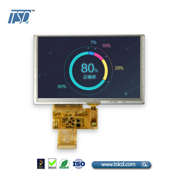 5 inch tft lcd display with Resistive touch panel