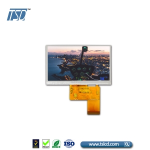 800x480 de resolución de 4,3 pulgadas de pantalla lcd ips con RGB interfaz
