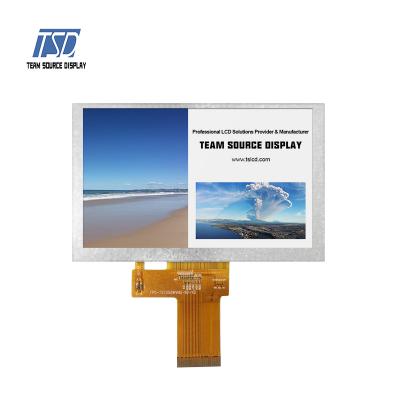 Módulo de pantalla LCD TFT IPS de 5 pulgadas con resolución TSD 800 × 480 con interfaz LVDS de alta temperatura. grado automotriz