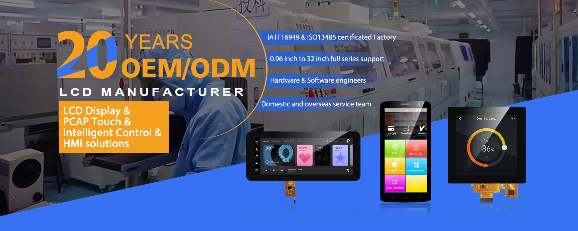 20 years LCD display manufacturer