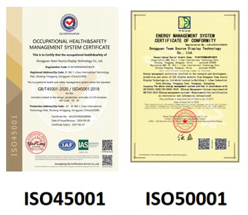 TSD ha pasado las certificaciones ISO45001 e ISO50001.