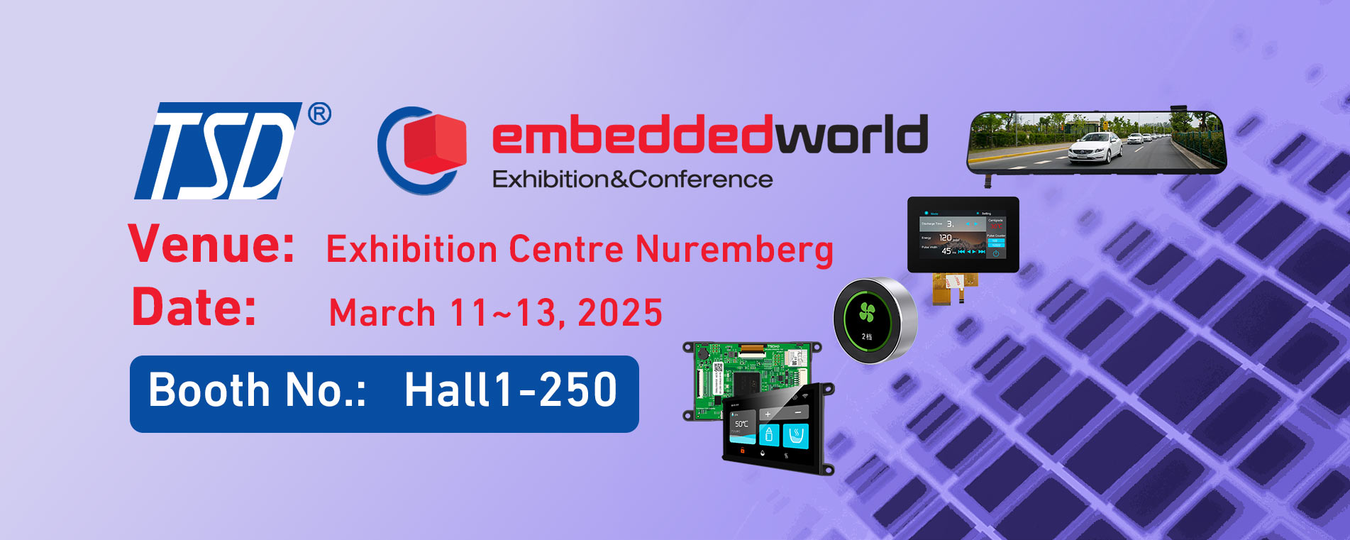 ¡Descubra las soluciones de pantalla inteligente y obtenga su boleto en InbeddedWorld 2025!